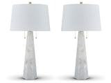 Laurellen 2-Piece Table Lamp Set in White from Ashley - Luna Furniture