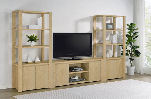 Laurelton Light Oak 3-Piece Entertainment Center TV Stand