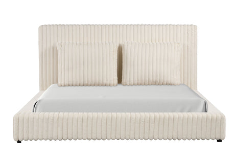 Lauren Beige King Platform Bed from Happy Homes - Luna Furniture