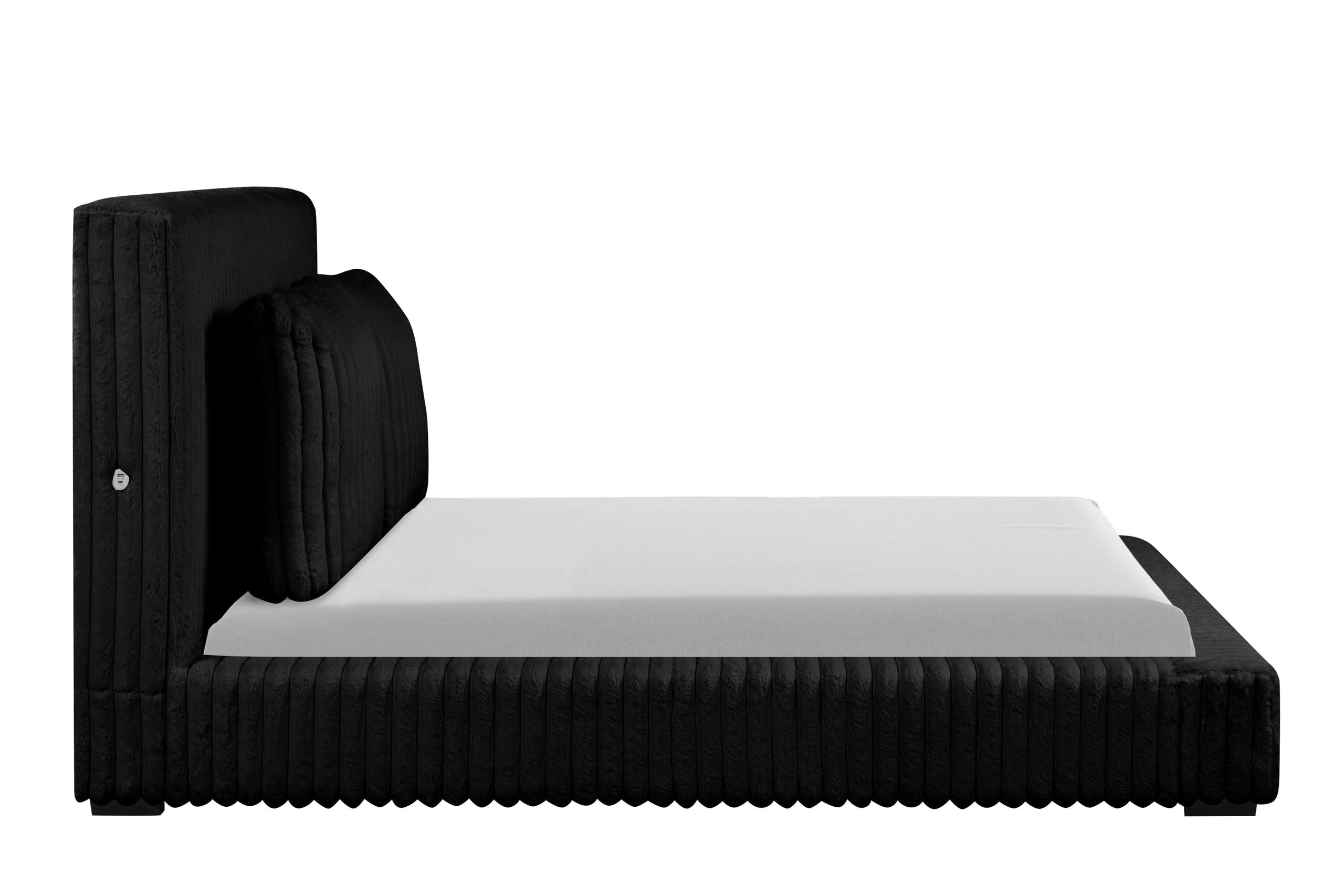 Happy Homes Lauren Black Queen Platform Bed – Luna Furniture