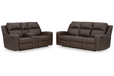 Lavenhorne Umber Reclining Living Room Set from Ashley - Luna Furniture