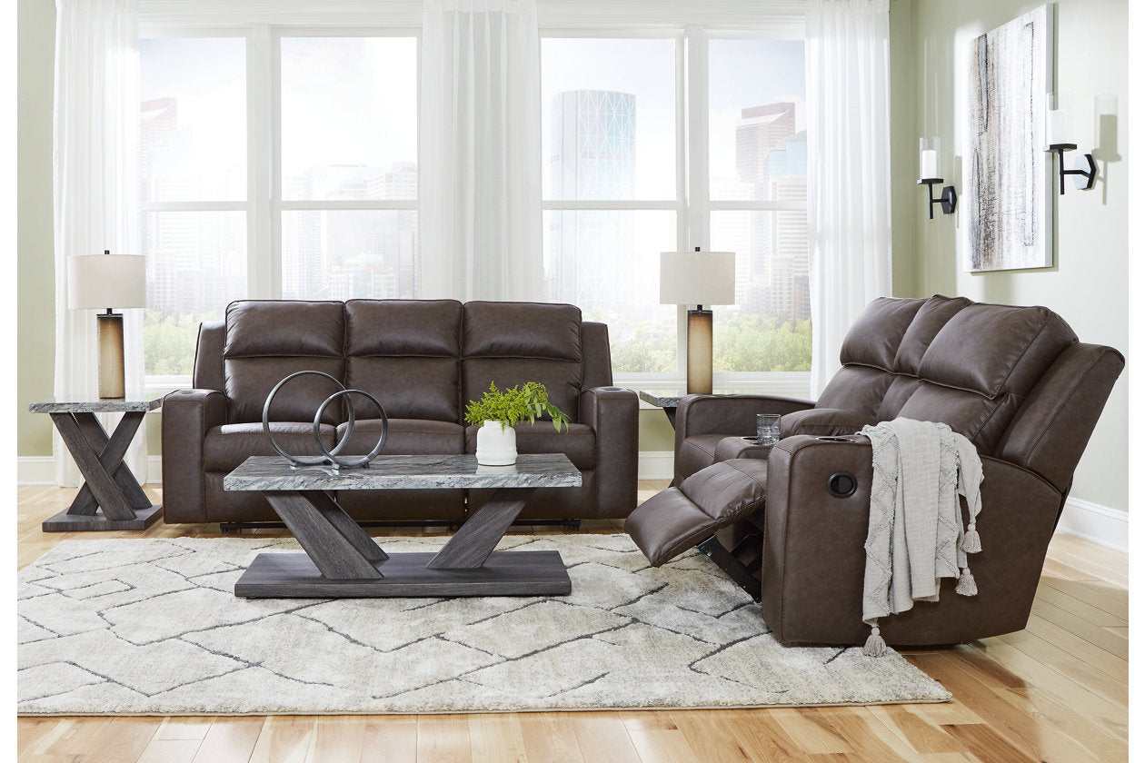 Ashley Lavenhorne Umber Reclining Living Room Set – Luna Furniture
