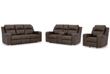 Lavenhorne Umber Reclining Sofa, Loveseat and Recliner from Ashley - Luna Furniture