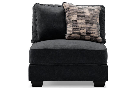 Lavernett Charcoal 4-Piece Sectional with Ottoman from Ashley - Luna Furniture