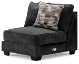 Lavernett Charcoal 5-Piece Sectional and Ottoman from Ashley Furniture - Luna Furniture