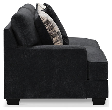 Lavernett Charcoal 5-Piece Sectional and Ottoman from Ashley - Luna Furniture