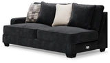 Lavernett Charcoal 5-Piece Sectional and Ottoman from Ashley Furniture - Luna Furniture