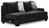 Lavernett Charcoal 5-Piece Sectional and Ottoman from Ashley Furniture - Luna Furniture