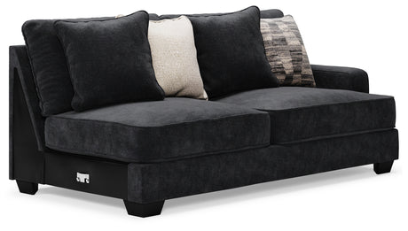 Lavernett Charcoal 5-Piece Sectional and Ottoman from Ashley - Luna Furniture