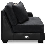 Lavernett Charcoal 5-Piece Sectional and Ottoman from Ashley Furniture - Luna Furniture