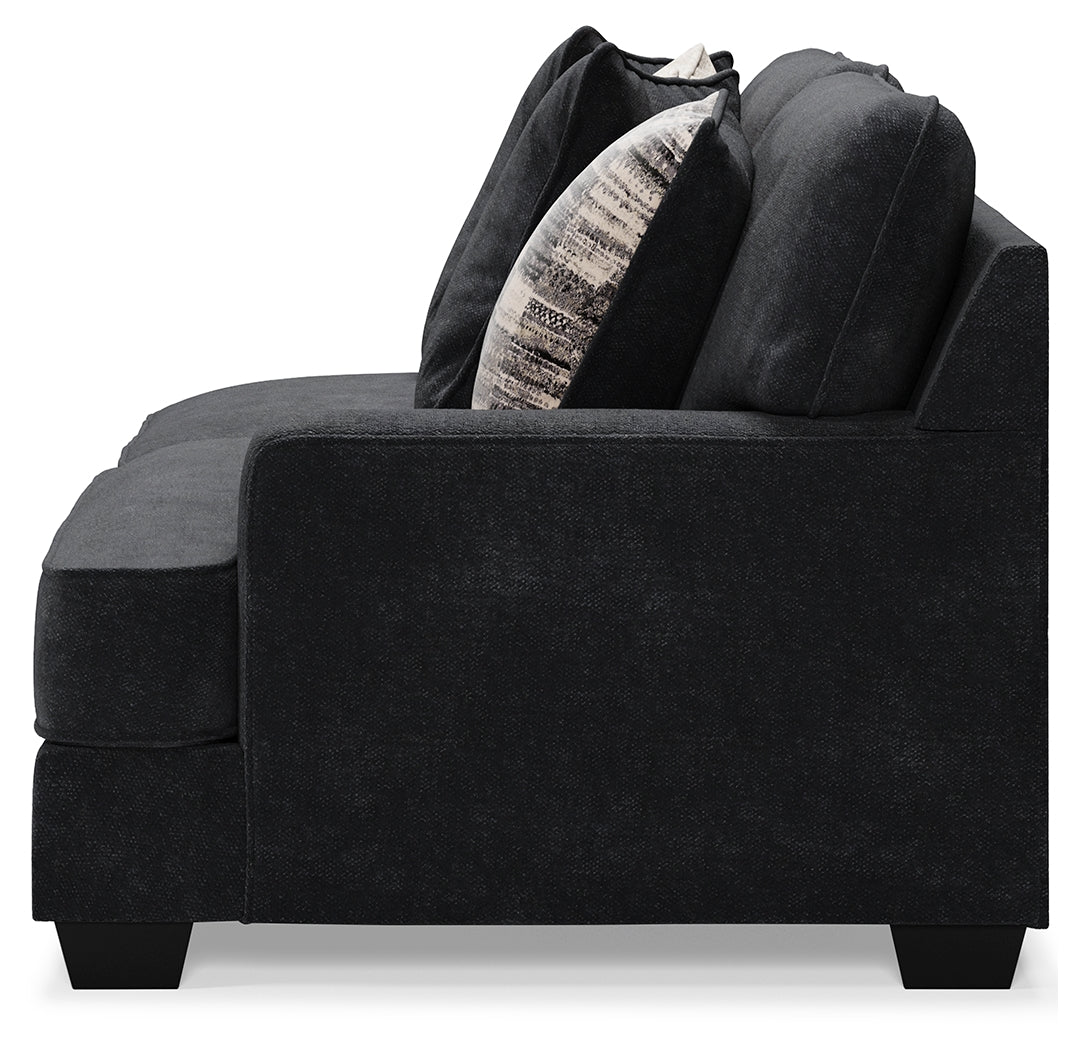 Lavernett Charcoal 5-Piece Sectional and Ottoman from Ashley Furniture - Luna Furniture
