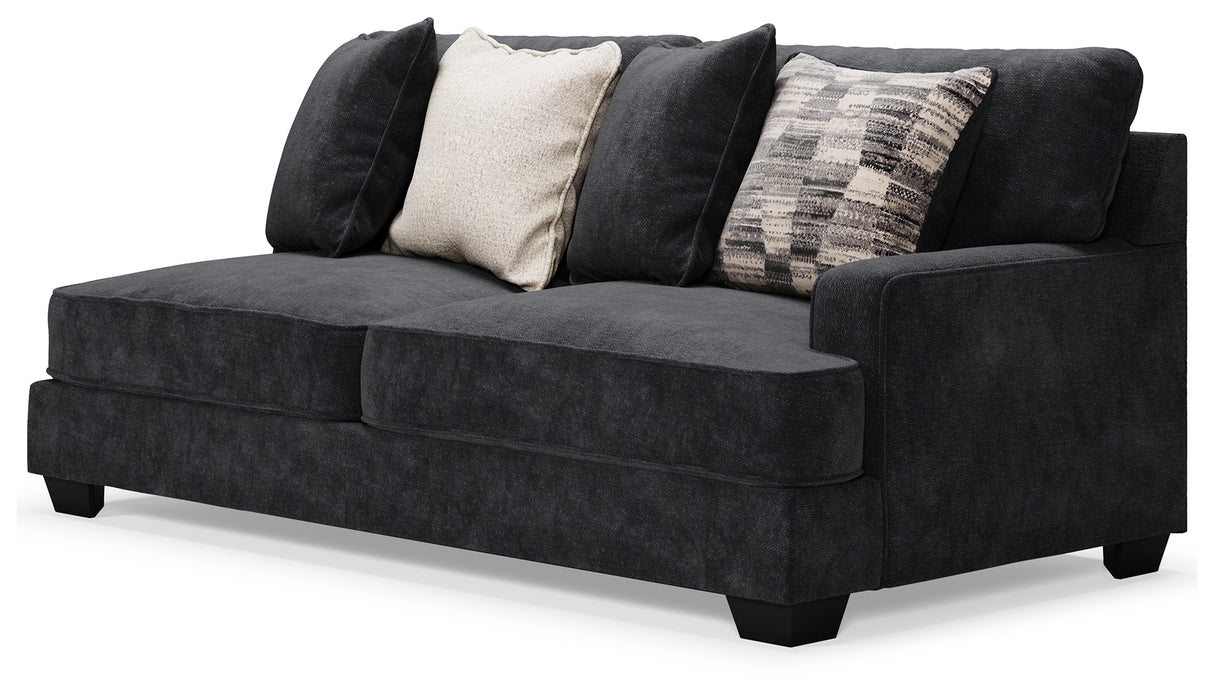 Lavernett Charcoal 5-Piece Sectional and Ottoman from Ashley Furniture - Luna Furniture