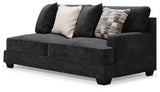 Lavernett Charcoal 5-Piece Sectional and Ottoman from Ashley Furniture - Luna Furniture
