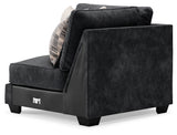 Lavernett Charcoal 5-Piece Sectional and Ottoman from Ashley Furniture - Luna Furniture