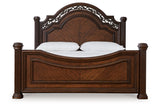 Lavinton Brown Queen Poster Bed from Ashley - Luna Furniture