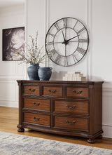 Lavinton California King Poster Bed with Dresser in Brown from Ashley Furniture - Luna Furniture
