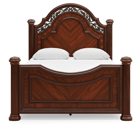 Lavinton Queen Poster Bed with Dresser and 2 Nightstands in Brown from Ashley - Luna Furniture