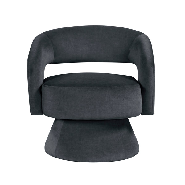 Lavon Dark Gray Swivel Chair