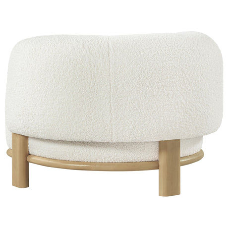 Lawler Ivory Upholstered Barrel Back Accent Chair from Coaster - Luna Furniture