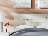 Lawroy Full Panel Bed with 2 Nightstands in Light Natural from Ashley - Luna Furniture