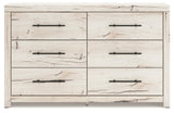 Lawroy Full Panel Bed with Dresser and 2 Nightstands in Light Natural from Ashley - Luna Furniture