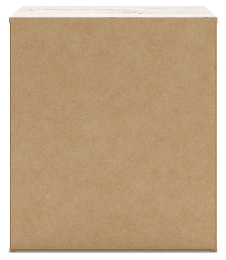 Lawroy Full Panel Bed with Dresser and 2 Nightstands in Light Natural from Ashley - Luna Furniture