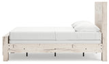 Lawroy Full Panel Bed with Mirrored Dresser and 2 Nightstands in Light Natural from Ashley - Luna Furniture
