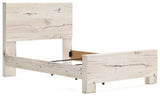 Lawroy Full Panel Bed with Mirrored Dresser and 2 Nightstands in Light Natural from Ashley - Luna Furniture