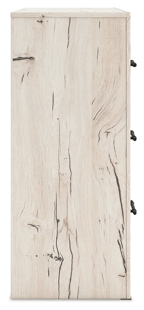 Lawroy Full Panel Headboard with Dresser and 2 Nightstands in Light Natural from Ashley - Luna Furniture