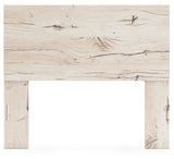 Lawroy Full Panel Headboard with Mirrored Dresser and 2 Nightstands in Light Natural from Ashley - Luna Furniture