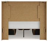 Lawroy Full Panel Storage Bed with Mirrored Dresser and Nightstand in Light Natural from Ashley - Luna Furniture