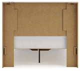 Lawroy Full Panel Storage Bed with Mirrored Dresser and Nightstand in Light Natural from Ashley Furniture - Luna Furniture