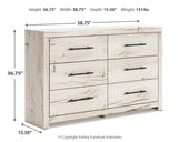 Lawroy King Panel Bed with Dresser and 2 Nightstands in Light Natural from Ashley - Luna Furniture