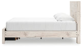 Lawroy King Panel Storage Bed with Mirrored Dresser, Chest and 2 Nightstands in Light Natural from Ashley - Luna Furniture