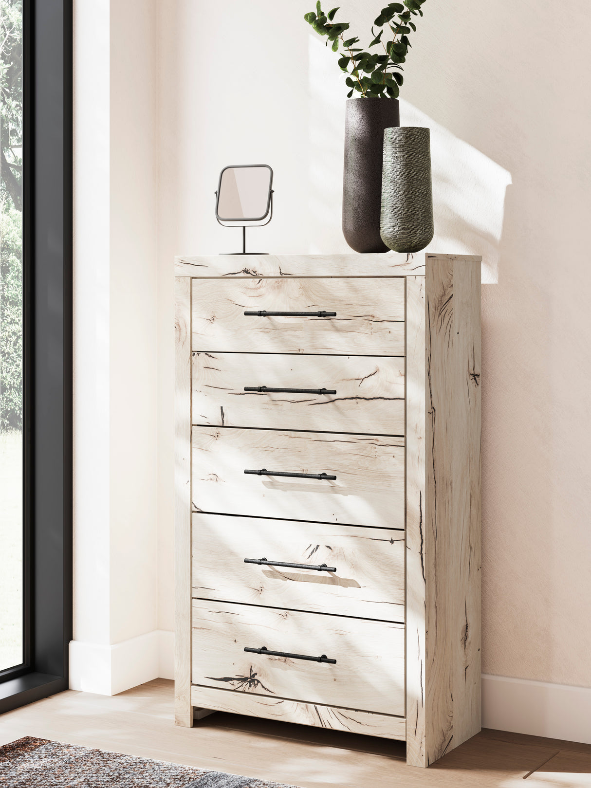 Lawroy Light Natural Chest of Drawers from Ashley - Luna Furniture