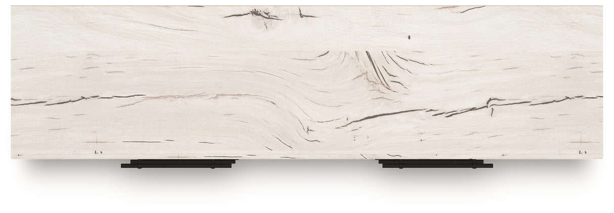 Lawroy Light Natural King Storage Bed, Dresser and Nightstand from Ashley Furniture - Luna Furniture