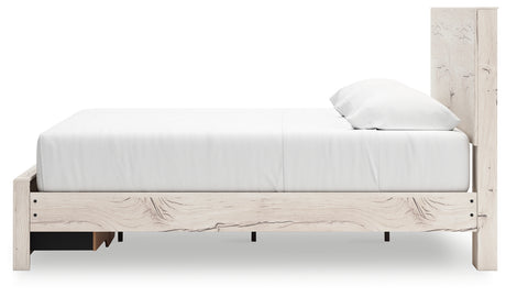 Lawroy Light Natural King Storage Bed, Dresser and Nightstand from Ashley - Luna Furniture
