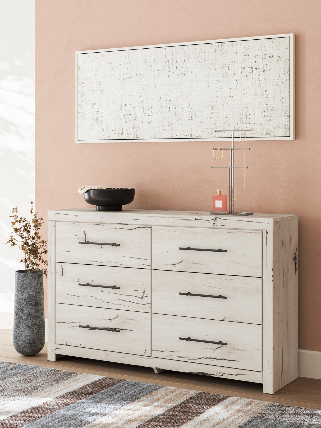 Lawroy Light Natural Queen Storage Bed, Dresser and Nightstand from Ashley - Luna Furniture