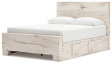 Lawroy Light Natural Queen Storage Platform Bed with 4 Drawers from Ashley - Luna Furniture