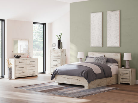 Lawroy Light Natural Queen Storage Platform Bed with 4 Drawers from Ashley - Luna Furniture