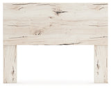 Lawroy Queen Panel Headboard with Mirrored Dresser and Nightstand in Light Natural from Ashley - Luna Furniture