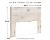 Lawroy Queen Panel Headboard with Mirrored Dresser and Nightstand in Light Natural from Ashley - Luna Furniture