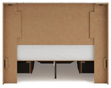 Lawroy Queen Panel Storage Bed with Mirrored Dresser and Nightstand in Light Natural from Ashley - Luna Furniture