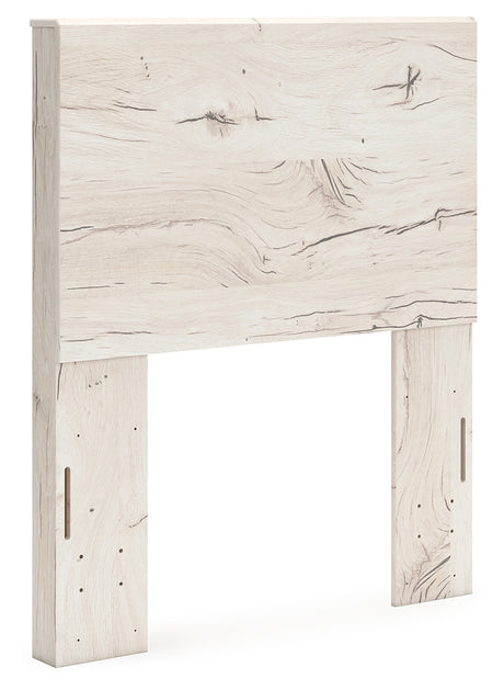 Lawroy Twin Panel Headboard with Mirrored Dresser and Nightstand in Light Natural from Ashley - Luna Furniture