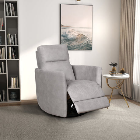 Lawson Latte Linen Swivel Glider Recliner Chair from Midinmod - Luna Furniture