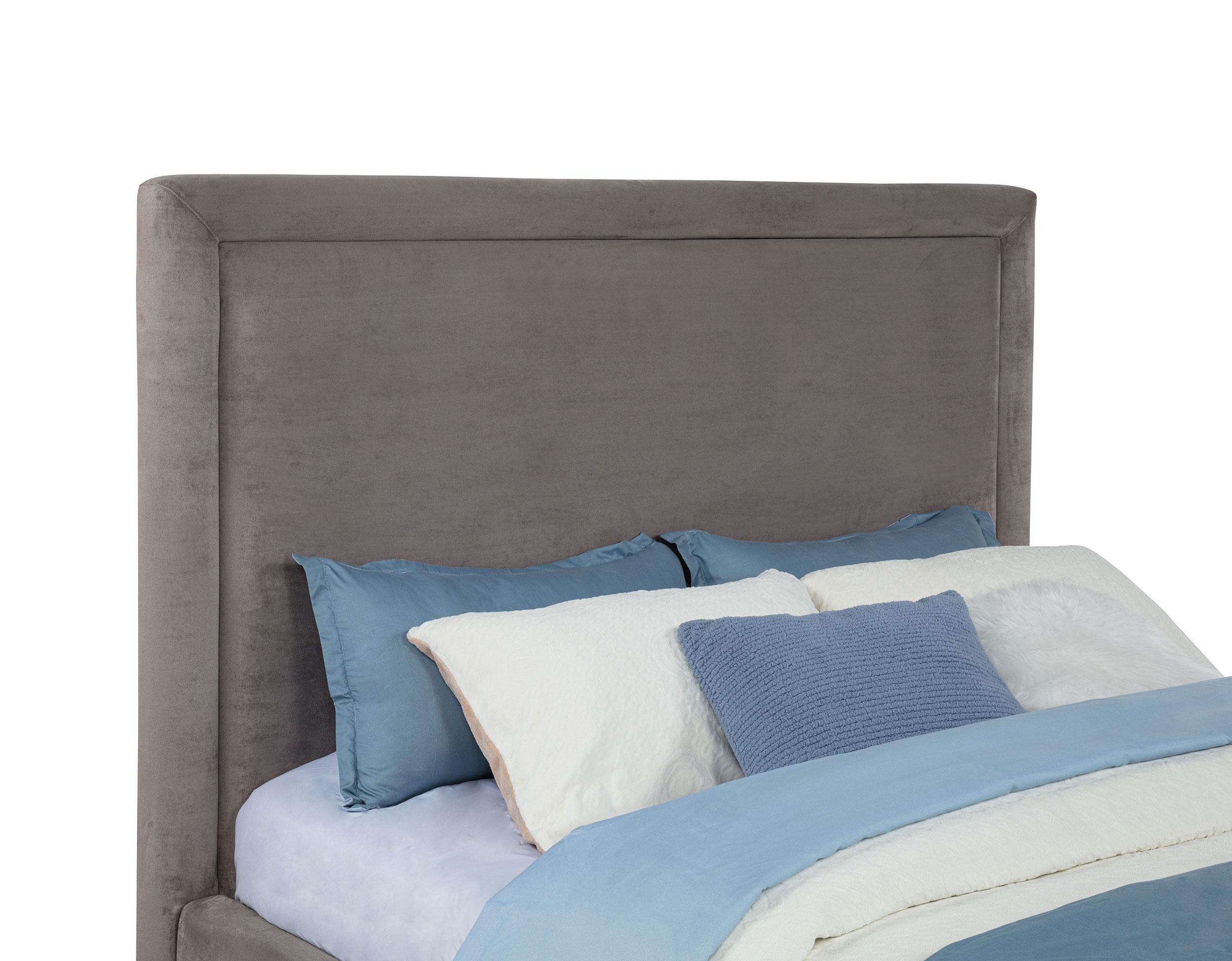 Lawson Mushroom 55-inch Upholstered Full Panel Platform Bed – Luna