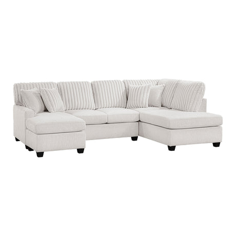Lawson Taupe 2-Piece Sectional with Chaise from Homelegance - Luna Furniture