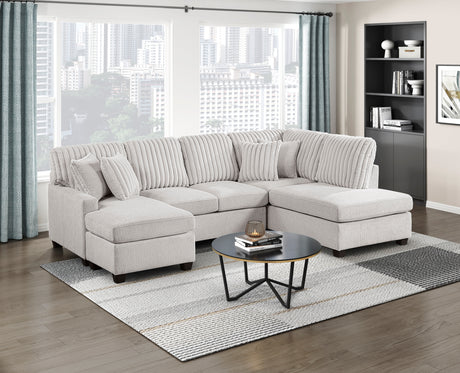 Lawson Taupe 2-Piece Sectional with Chaise from Homelegance - Luna Furniture