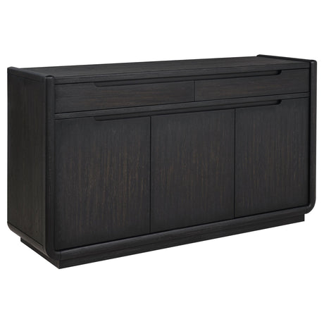 Leandro Burnished Black 2-Drawer Dining Sideboard Server from Coaster - Luna Furniture