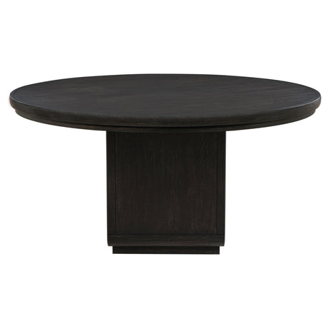 Leandro Burnished Black/Cream 7-Piece Round Dining Table Set from Coaster - Luna Furniture